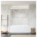 60' x 58' Bypass Shower Door Frame with Hardware