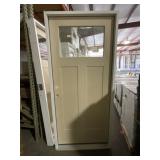 36' x 80' RH 1/4 View FG Exterior Door in Tan
