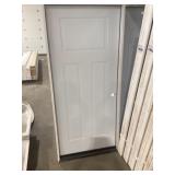 36' x 80' LH Steel 3-Panel Exterior Door in White