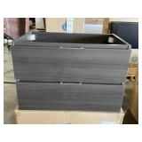 30' x 18' Wall Mount Vanity Base in Brown