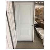 36' x 80' RH Steel 2-Panel Exterior Door in White