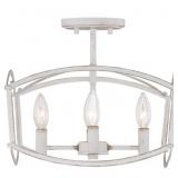 Quoizel® 4-Bulb Semi-Flush Mount in White x2