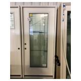 36' x 80' RH Fiberglass FV Deco Glass Ext. Door