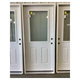 36' x 80' LH Steel HV Privacy Glass Exterior Door