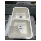 31' x 18' Undermount Composite Dbl Bowl Sink