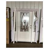 Fiberglass 3/4 Lite Blk Leaded Entry Door LH