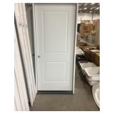 36' x 80' RH Steel 2-Panel Exterior Door in White