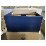 30' x 21' Wall Mount Vanity Base in Navy Blue