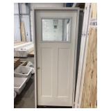 32' x 80' RH Fiberglass 1/4 View Exterior Door