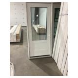 36' x 80' LH Fiberglass 3/4 View Exterior Door