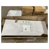 57' x 22' Single Sink Vanity Top in White