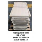 (9) 24' x 48' Fluorescent Shop Lights