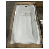 LH Skirted Porcelain Enameled Bathtub in White