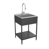 RTA 24' x 22' Laundry Sink w Storage Shelf& Faucet
