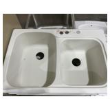 33' x 22' Drop-In Composite Double Bowl Sink