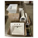Pallet of Sinks and Pedestals for One Money