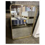 24' x 36' Round-Edge Mirror w Gold Frame