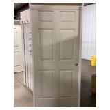 36' x 80' LH Primed Wood 6-Panel Interior Door