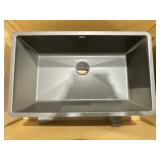 32' x 19' Single Bowl Undermount Sink in Charcoal