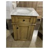 18' x 19' Single Sink Bathroom Vanity in Brown