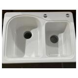 25' x 18' Mixed Composite Dbl Bowl Sink x 3
