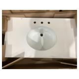 40' x 22' Single Sink Vanity Top in White