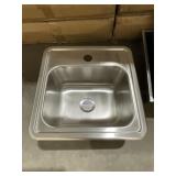 15' x 15' Single Bowl Bar Sink in Stainless Steel