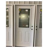 36' x 80' LH Steel MV Deco Glass Exterior Door