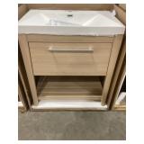 32' x 20' Natural Brown Vanity w Single Sink Top