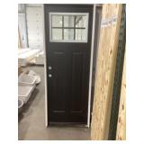 30' x 80' RH 2-Panel Steel Exterior Door in Black