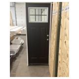 30' x 80' LH 2-Panel Steel Exterior Door in Black