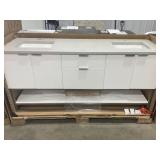 72' x 22' Double Vanity with Marble Sink Top