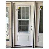 36' x 80' LH Fiberglass MV 12-Lite Exterior Door