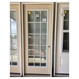 32' x 80' LH Fiberglass 15-Lite Exterior Door