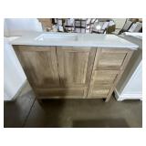 42' x 19' Natural Brown Vanity with Single Sink