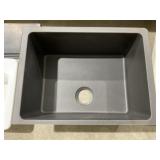 25' x 22' Single Bowl Granite/Comp Sink in Black