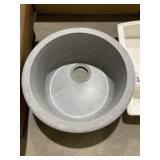 18'DIA Drop-In Single Bowl Sink in Rockslide