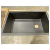 32' x 19' Silgrant Undermount Sink in Black