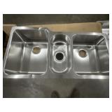 40' x 20' Commercial Triple Bowl Sink in Stainless
