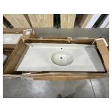 61' x 22' Single Sink Vanity Top in Bone