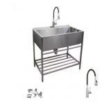 RTA 36' x 22' Laundry Sink w Storage Shelf& Faucet