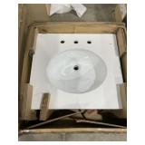 25' x 22' Single Sink Vanity Top in White