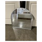30' x 30' Mirror with Arch-Top Silver Frame