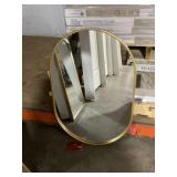 20' x 30' Oval Mirror with Gold Metal Frame