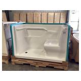 30' x 60' Am Std White Walk In Shower - LH