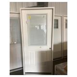 36' x 80' LH Fiberglass HV Exterior Door w/ Blinds