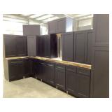 15pc. Silvercreek Matte Black Shaker 36' Kitchen