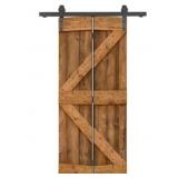 RTA 22' x 84' Walnut Bi-Fold Barndoor w Track Kit