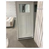 36' x 80' RH Fiberglass 1/4 View Exterior Door