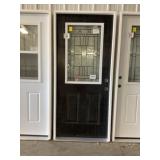 36' x 80' LH Steel MV Deco Glass Exterior Door